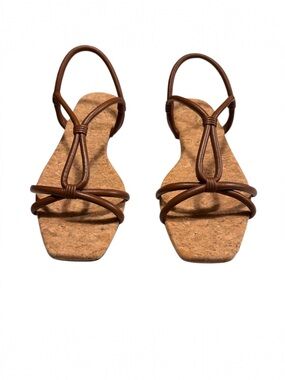 Vince Hazen Tan Leather  Sandals Sz 7 1/2 NIB